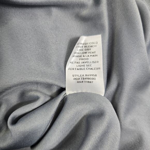 ⭐️Lulu's Gray Silver Polka Dot Spot in My Heart Satin Cowl Neck Mini Dress Sz XL - Picture 10 of 10